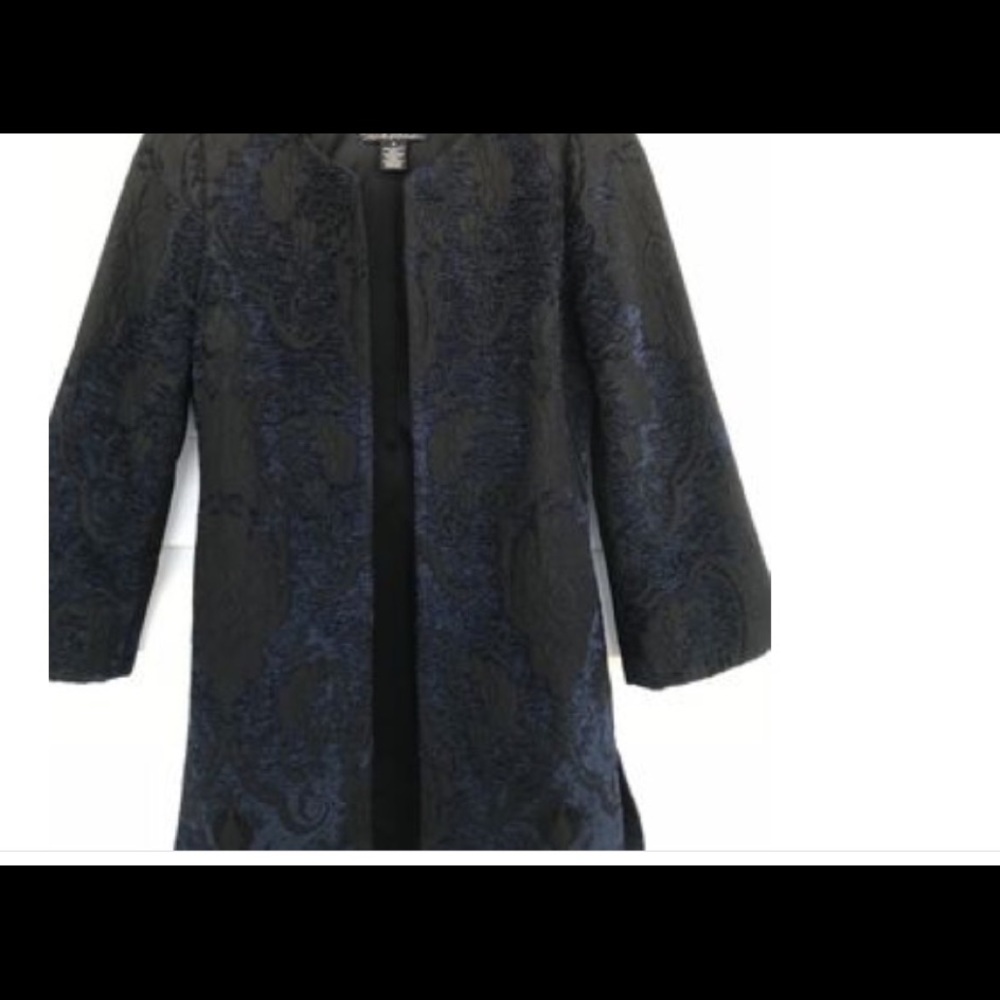 NEW LUCKY BRAND VELVET BROCADE LONG COAT